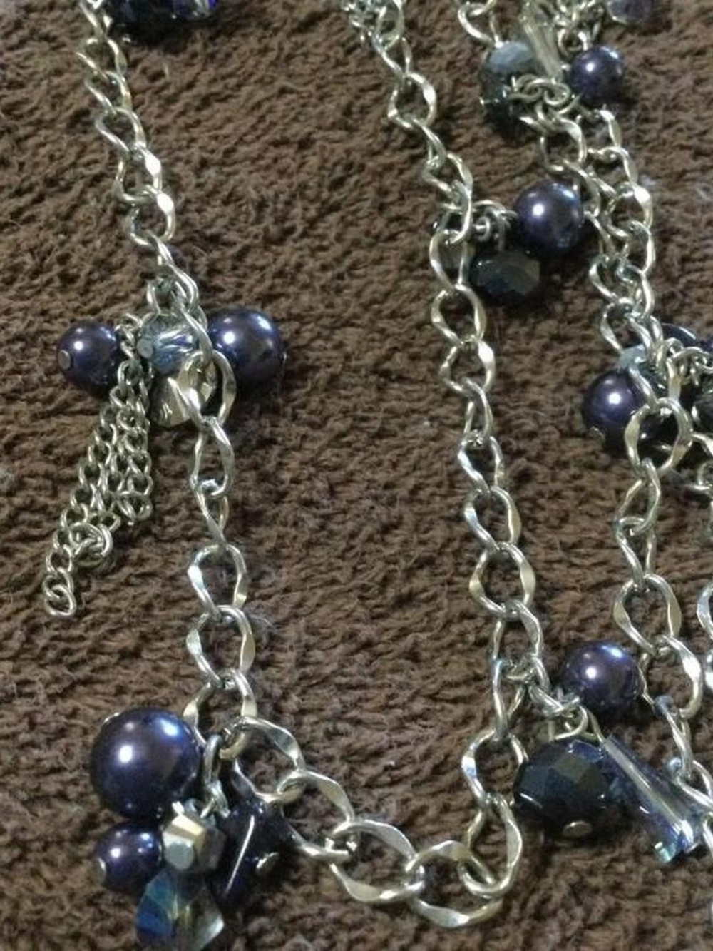 Silver Cluster Necklace